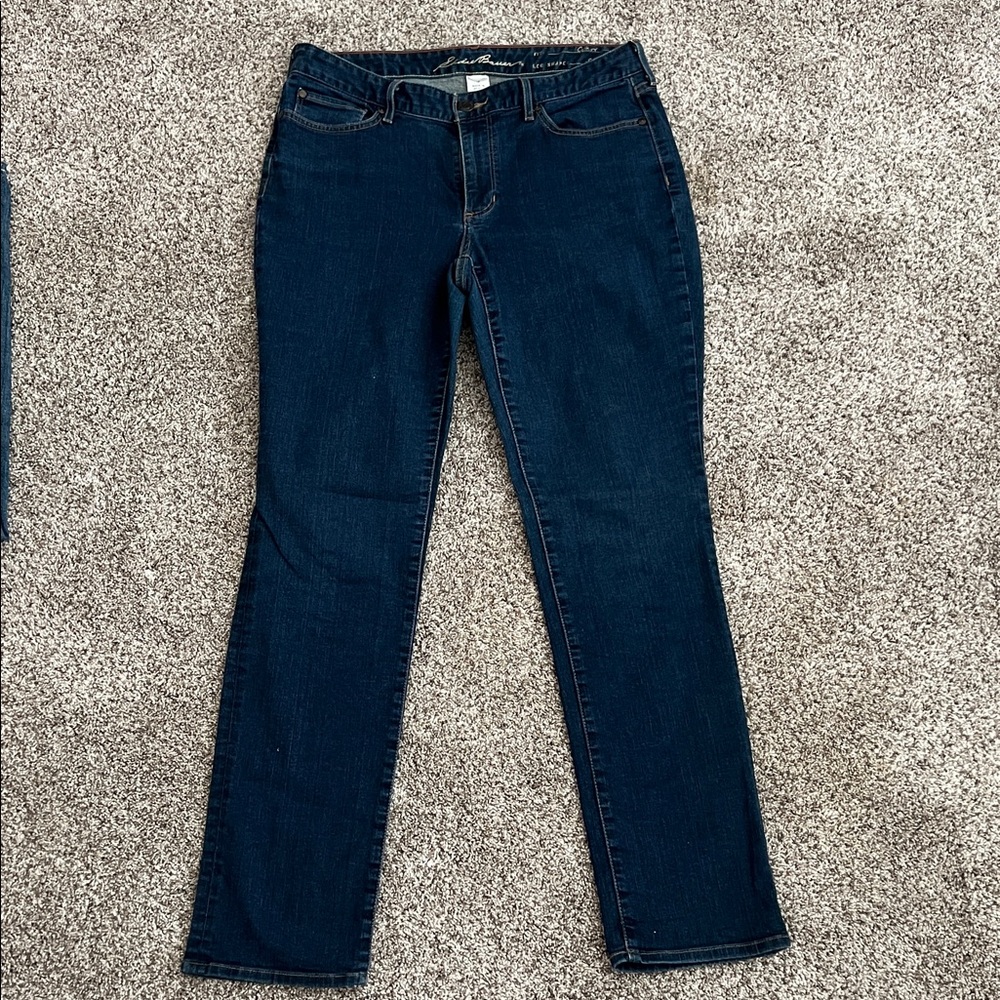 Eddie Bauer Dark Blue Straight Leg Women's Jeans